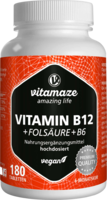 VITAMIN B12 1000 µg hochdos.+B9+B6 vegan Tabletten